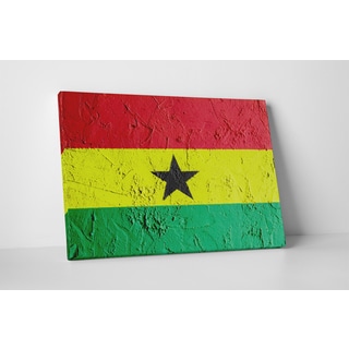 Flags 'vintage Ghana Flag' Gallery Wrapped Canvas Wall Art - Bed Bath 