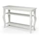 preview thumbnail 13 of 14, Kate and Laurel Lillian Wood 2-shelf Console Table with Curved Legs - 44x15x30 White