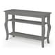 preview thumbnail 9 of 14, Kate and Laurel Lillian Wood 2-shelf Console Table with Curved Legs - 44x15x30 Grey
