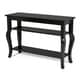 preview thumbnail 6 of 14, Kate and Laurel Lillian Wood 2-shelf Console Table with Curved Legs - 44x15x30 Black