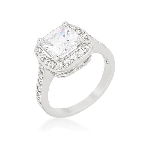 Kate Bissett Halo-style Cushion-cut Engagement Ring - White