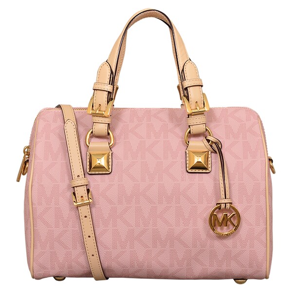 Shop Michael Kors Medium Grayson Pink Satchel Handbag - Free Shipping ...