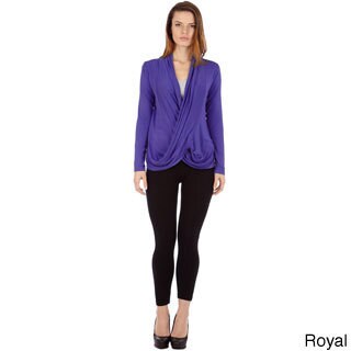 Shop Women S Cris Cross Drape Front Pullover Top Free Shipping