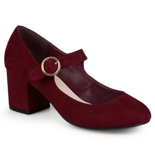 Shop Journee Collection Women's 'Harlo' Mary Jane Faux Suede Pumps ...