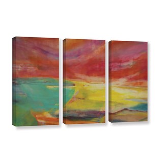 Lou Gibbs's 'Between Land and Sea' 3 Piece Gallery Wrapped Canvas Set ...