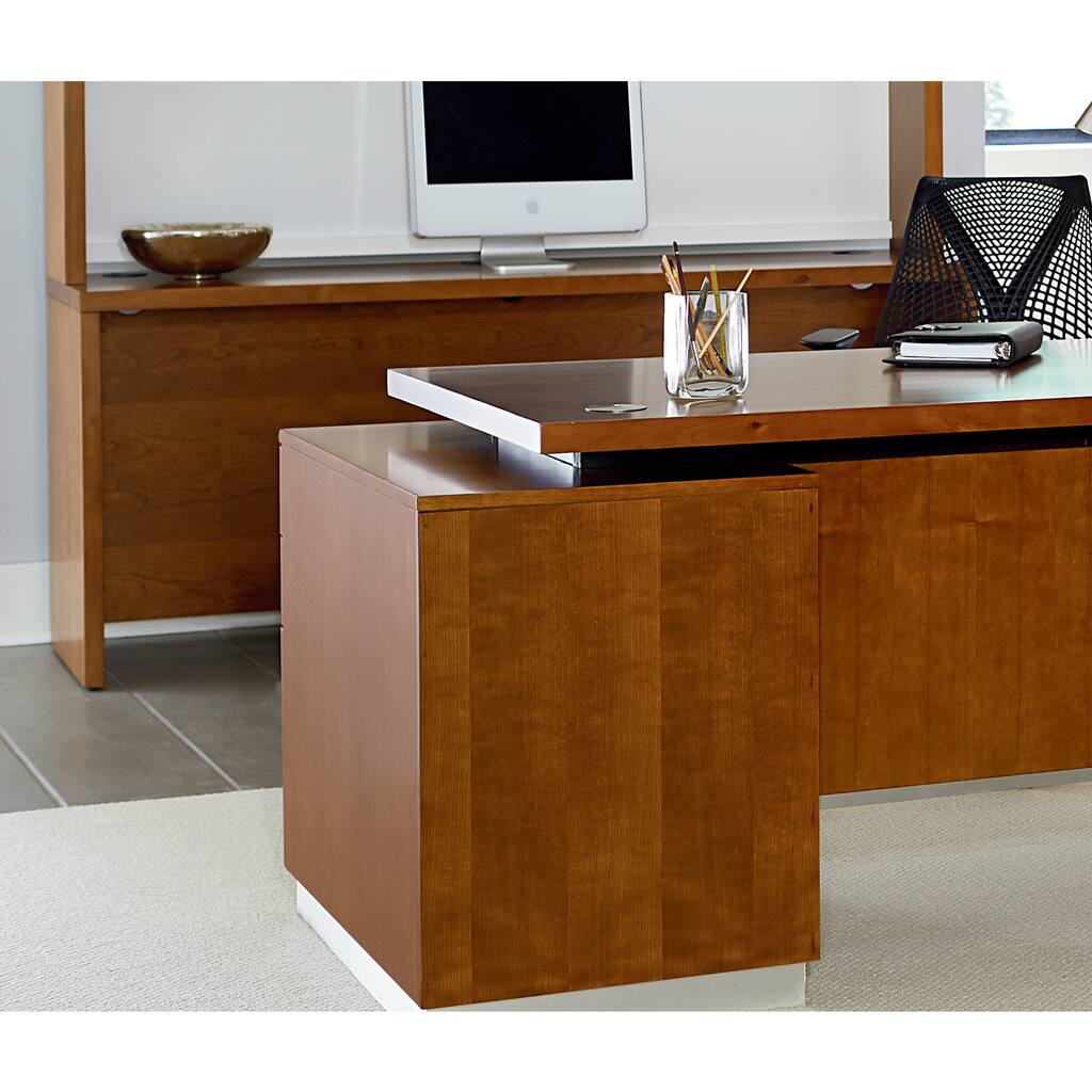 Monaco Brown Wood Open Credenza