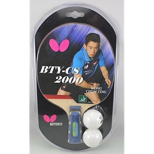 Butterfly CS 2000 Table Tennis Racket - Chinese Penhold Ping Pong Paddle - Multi-color