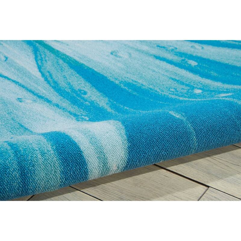 Nourison Coastal Abstract Contemporary Indoor/Outdoor Area Rug
