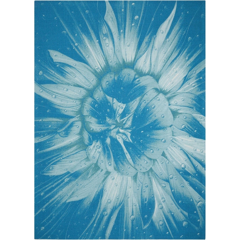 Nourison Coastal Abstract Contemporary Indoor/Outdoor Area Rug