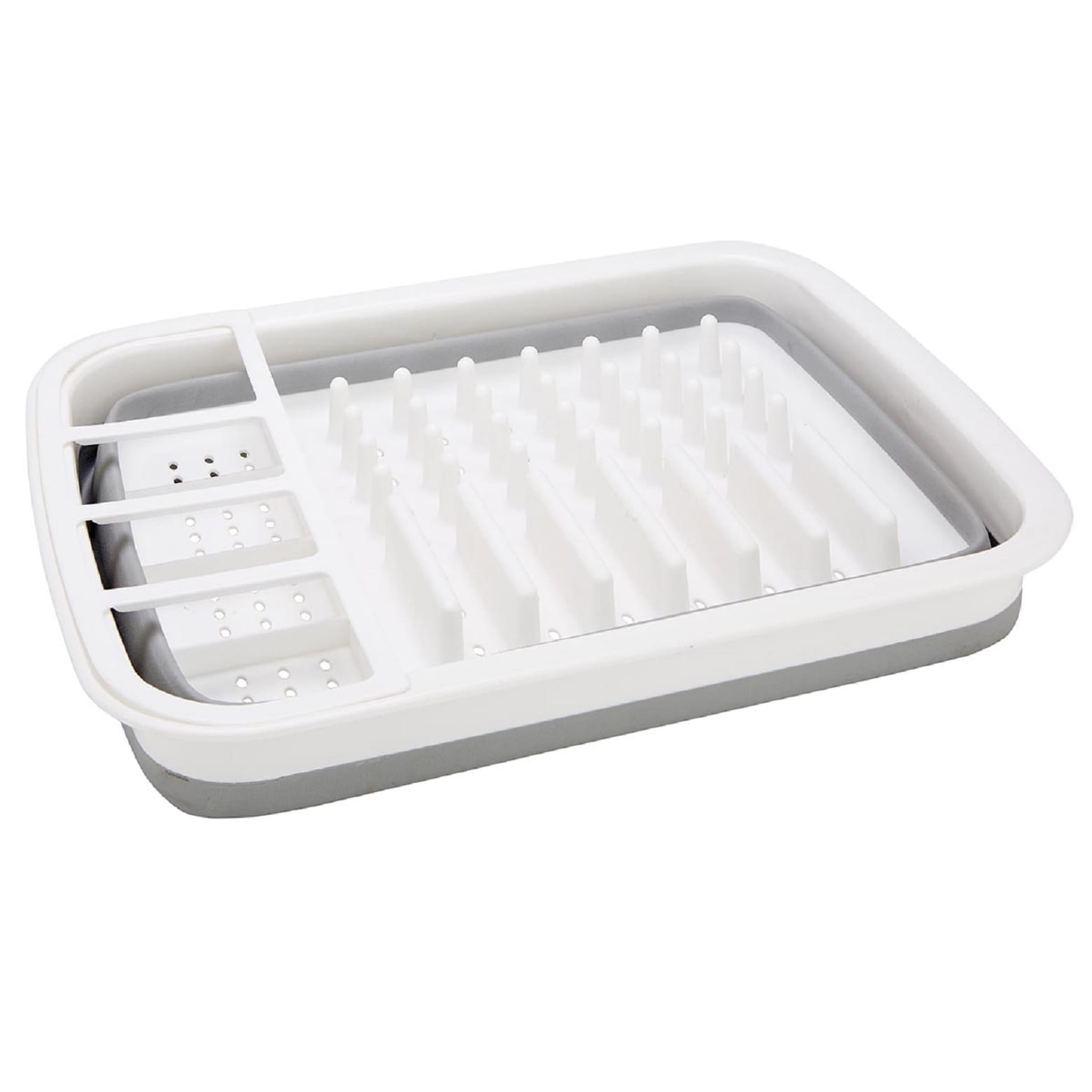 1pc Foldable Plastic Dish Drainer With Plate Rack & Cutlery Holder For  Kitchen