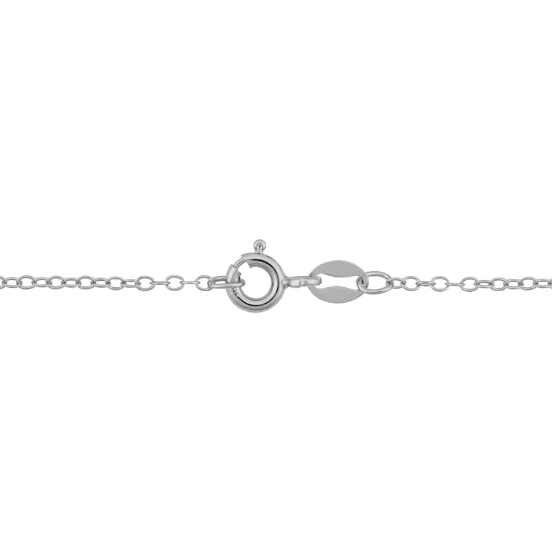 Argento Italia Rhodium Plated Sterling Silver 17mm Round Medal 18-inch Necklace