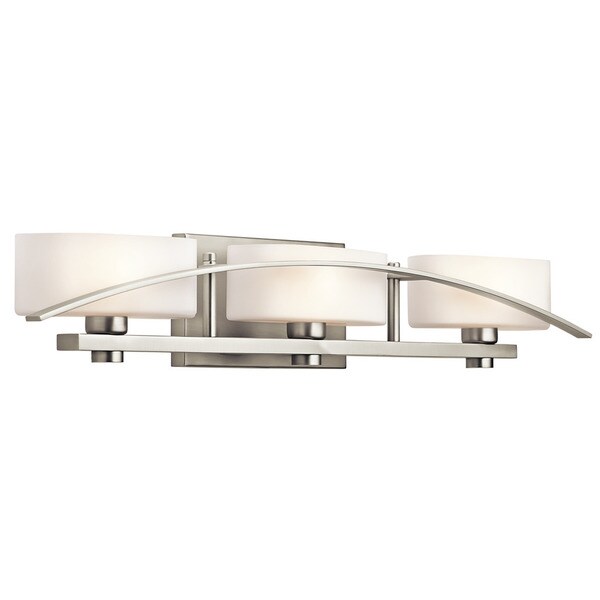 Kichler Lighting Suspension Collection 3 Light Brushed Nickel Kichler Lighting Suspension Collection 3 Light Brushed Nickel Bath Vanity