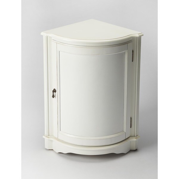 Shop Butler Durham Cottage White Corner Cabinet Overstock 12074733