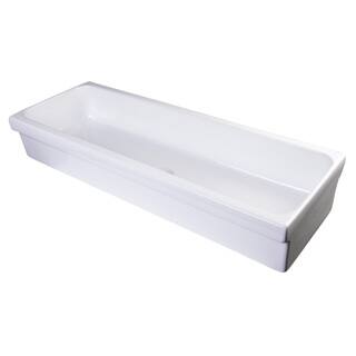 ALFI brand White Fireclay 48-inch Above-mount Bath Trough Sink