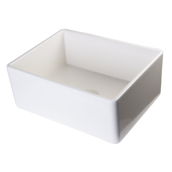 Alfi Biscuit Smooth Fireclay 26 Inch Farmhouse Kitchen Sink White Alfi Biscuit Smooth Fireclay 26 Inch Farmhouse Kitchen Sink White
