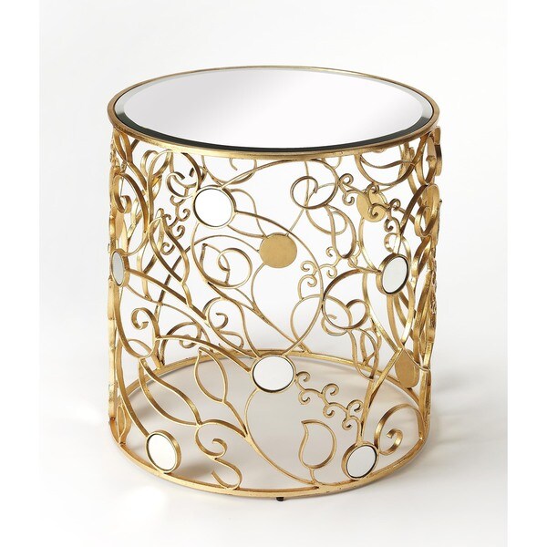 Butler Bellissimo Antique Gold Side Table Free Shipping Today Butler Bellissimo Antique Gold Side Table