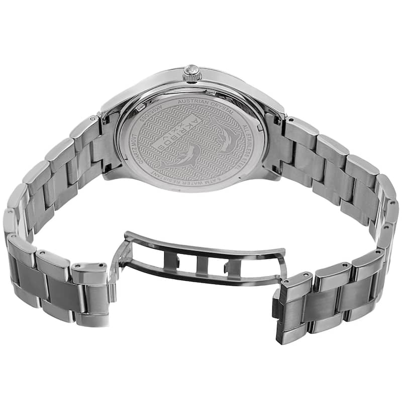 Akribos XXIV Women's Quartz Swarovski Crystal Watch with Stainless Steel Bracelet