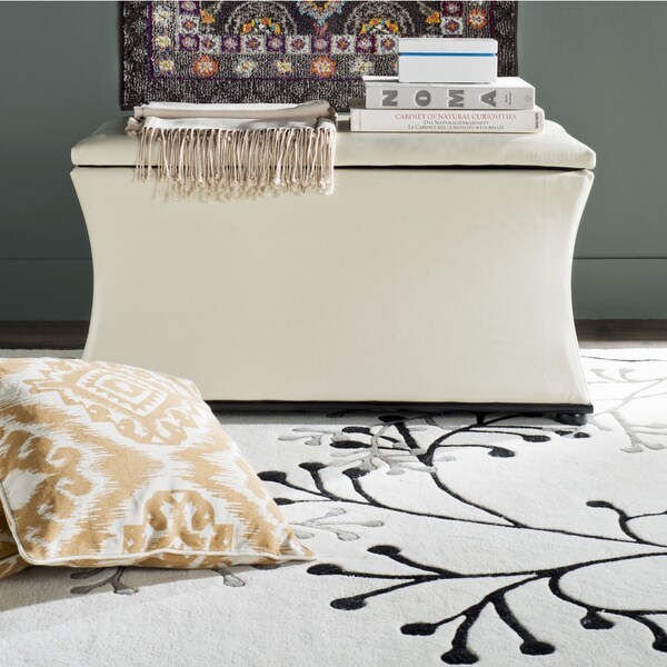 Shop Safavieh Aroura White Storage Bench 0 On Sale Free Shipping