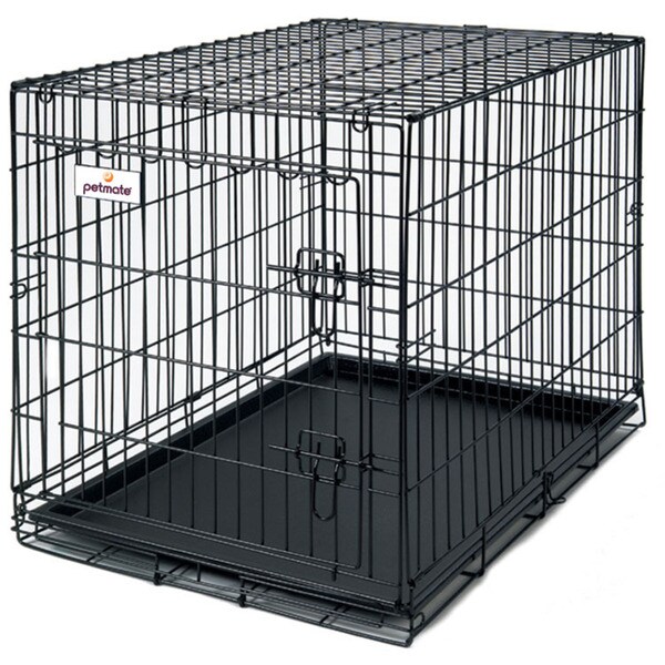 black wire dog crate