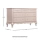preview thumbnail 2 of 0, Evolur Aurora Pink Wood Seven-drawer Double Dresser