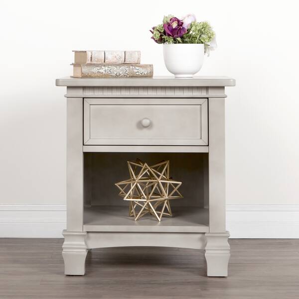 slide 2 of 3, Evolur Cheyenne Santa Fe Collection Grey Wood Nightstand
