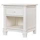 preview thumbnail 3 of 2, Evolur Cheyenne Santa Fe Collection White Wood Nightstand