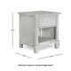preview thumbnail 4 of 2, Evolur Cheyenne Santa Fe Collection White Wood Nightstand