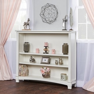 Evolur Cheyenne and Santa Fe Brush White Bookcase