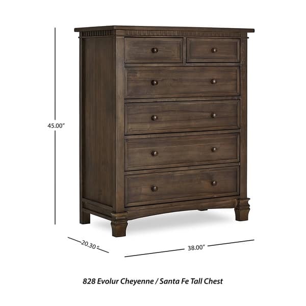evolur cheyenne and santa fe double dresser antique brown 6 drawers chest - Bed Bath & Beyond Mismatched Bridesmaid Dresses: A