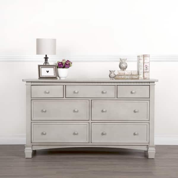 slide 2 of 3, Evolur Cheyenne and Santa Fe Grey Wood Double Dresser