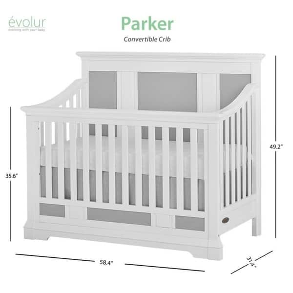 Evolur Parker 5 in 1 Convertible Crib