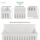 preview thumbnail 8 of 9, Evolur Parker 5 in 1 Convertible Crib