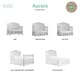 preview thumbnail 9 of 11, Evolur Aurora 5 in 1 Convertible Crib - Grey