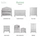 preview thumbnail 7 of 11, Evolur Aurora 5 in 1 Convertible Crib - Grey