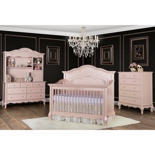 Evolur Aurora 5 in 1 Convertible Crib - Pink