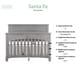 preview thumbnail 7 of 11, Evolur Santa Fe Storm Grey 5-in-1 Convertible Crib