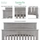 preview thumbnail 11 of 11, Evolur Santa Fe Storm Grey 5-in-1 Convertible Crib