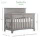 preview thumbnail 8 of 11, Evolur Santa Fe Storm Grey 5-in-1 Convertible Crib