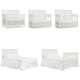 preview thumbnail 3 of 11, Evolur Santa Fe Distressed White 5 in 1 Convertible Crib