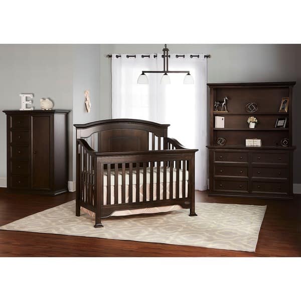 slide 2 of 5, Evolur Sawyer Cafe Noir 5-in-1 Convertible Crib - Black