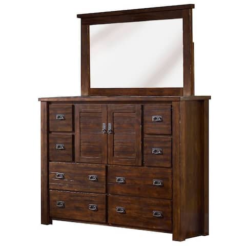 Trestlewood Distressed Pine Dresser and Mirror
