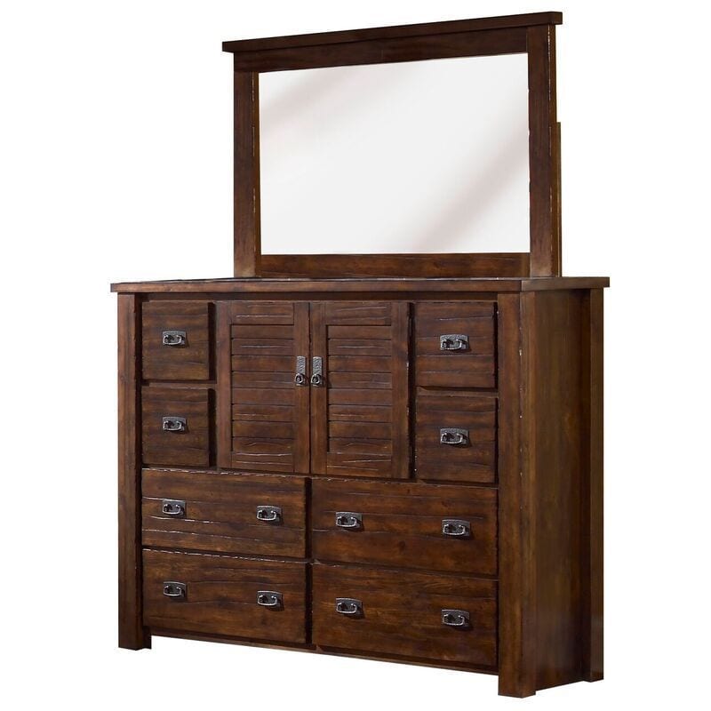 Shop Trestlewood Distressed Pine Dresser And Mirror Free