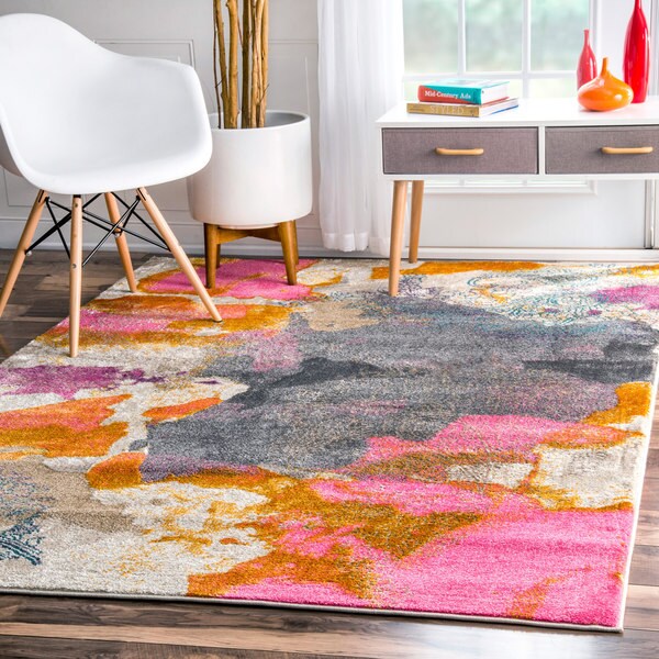 nuLOOM Abstract Vintage Fancy Multi Rug - 6'7 x 9'