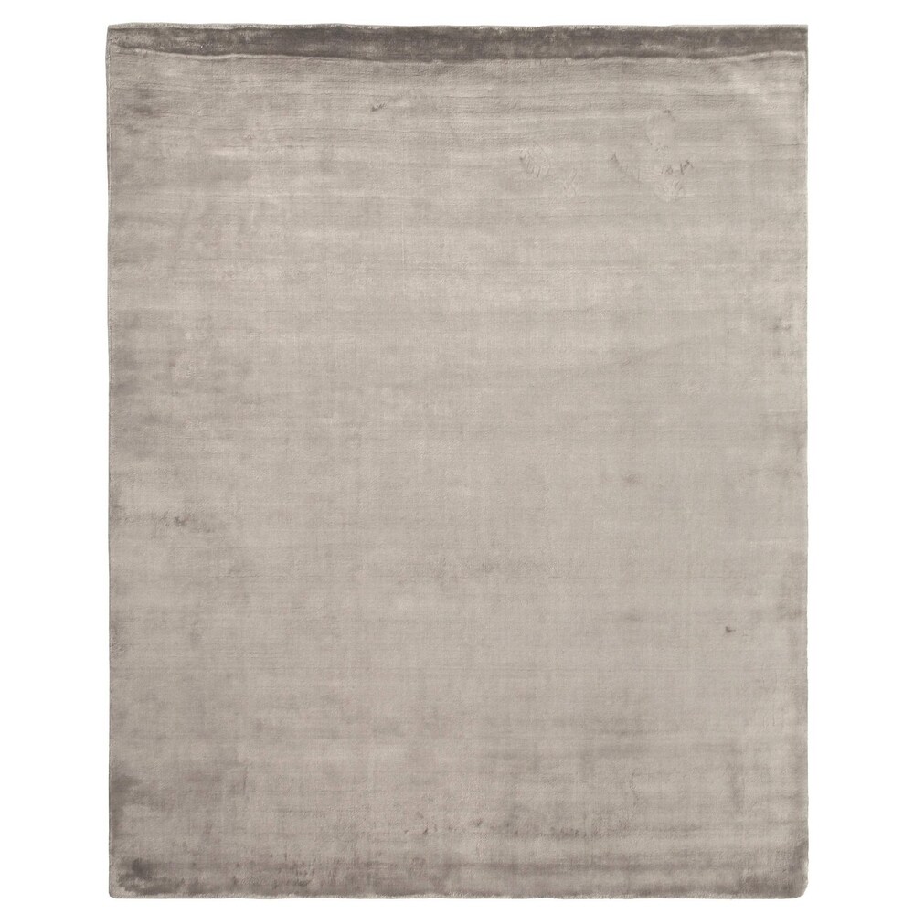 Exquisite Rugs Silky Touch Silver Viscose Rug (14' x 18') - 14' x 18 ...