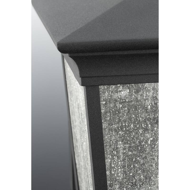 Progress Lighting Black Finish One-Light 9-inch Post Lantern with AC LED Module