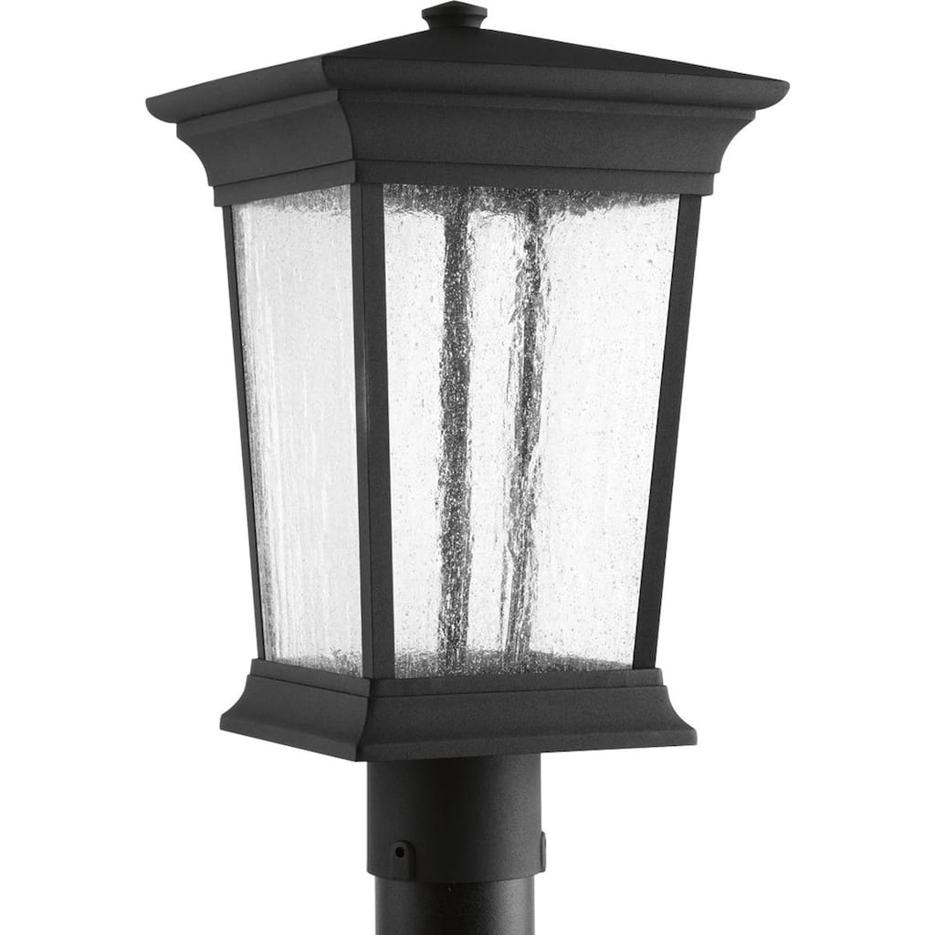 Progress Lighting Black Finish One-Light 9-inch Post Lantern with AC LED Module