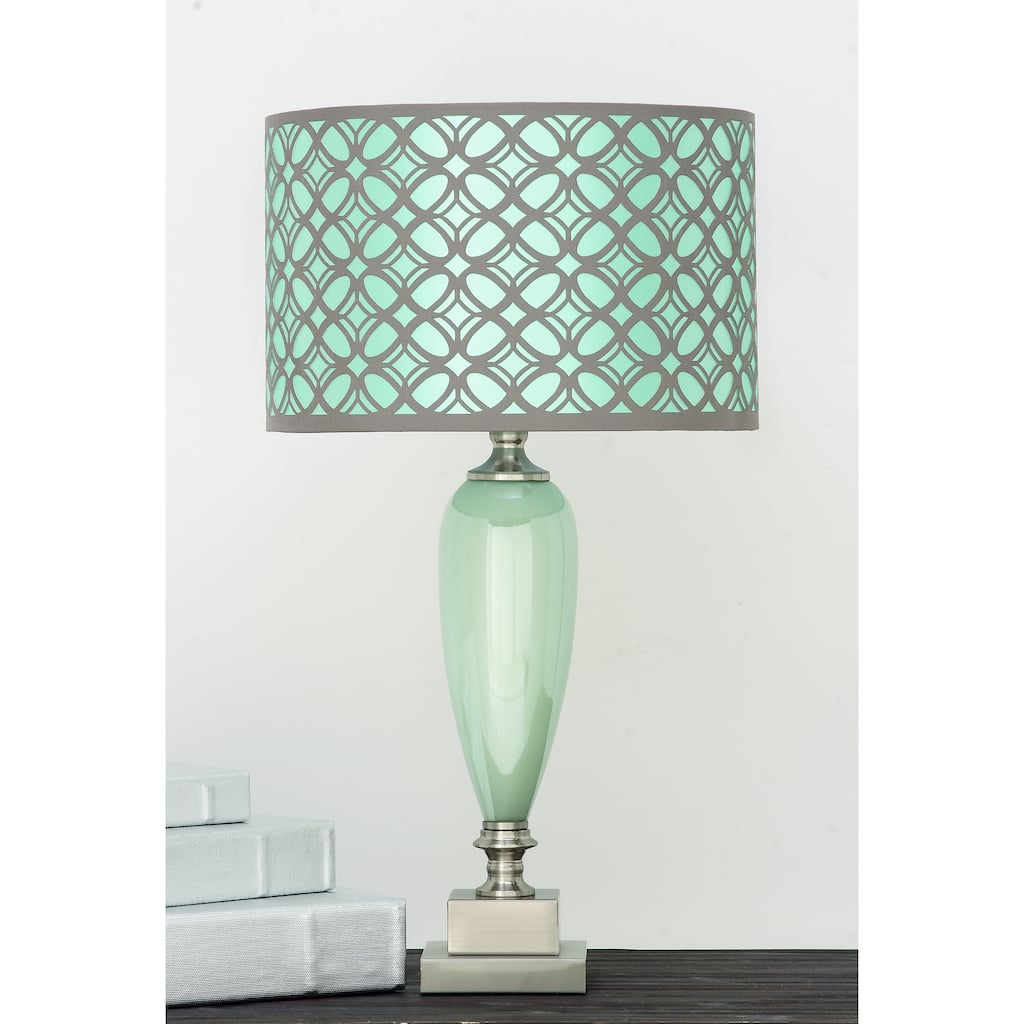 Casa Cortes Vanessa Glass and Fabric Table Lamp