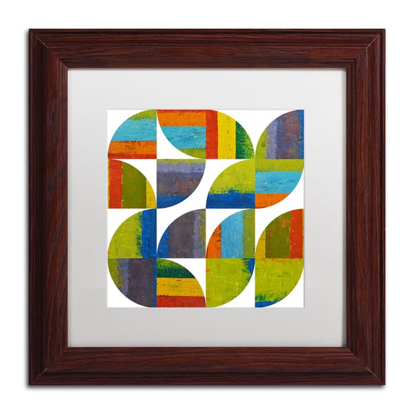 Michelle Calkins 'Quarter Rounds 4.0' Matted Framed Art - Overstock ...