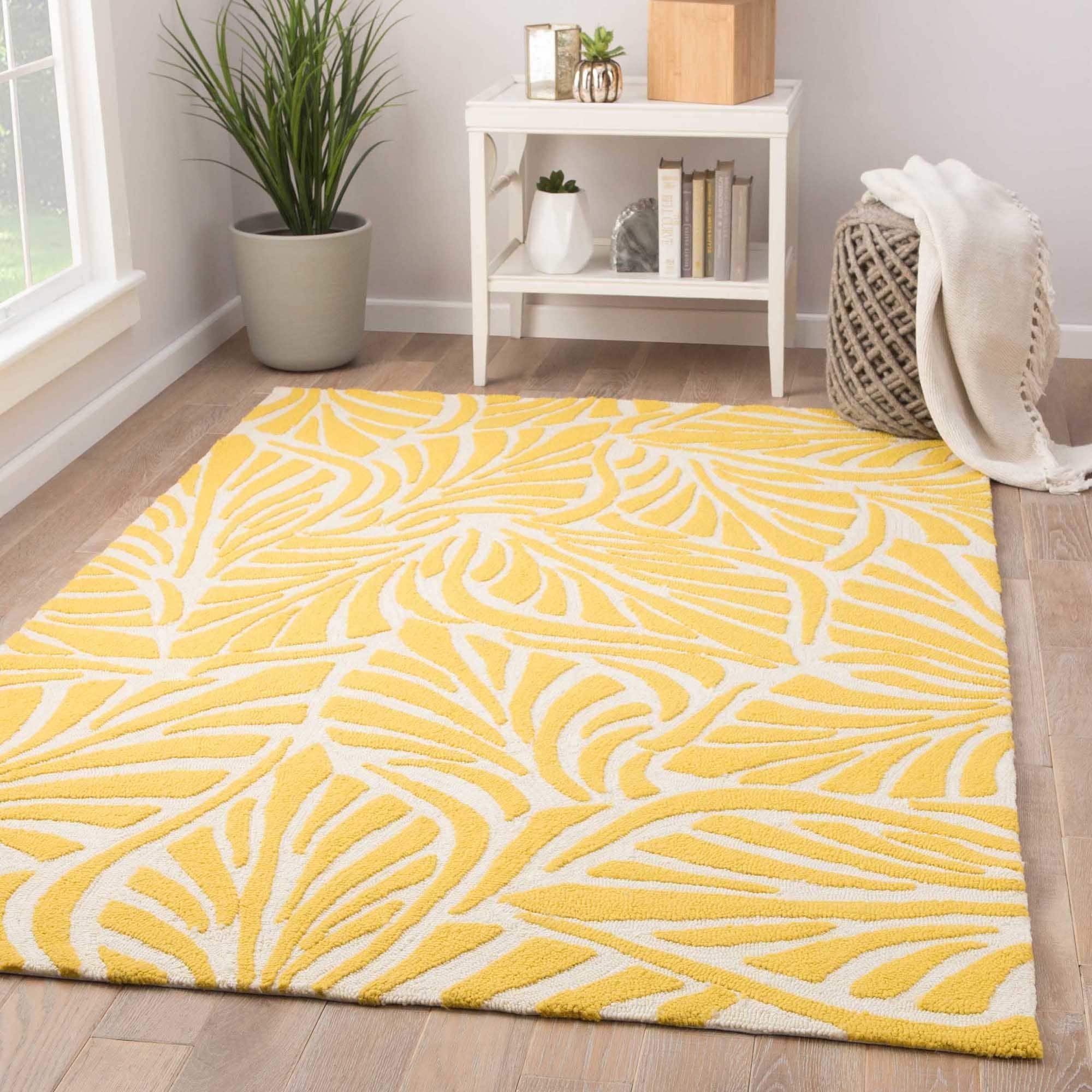 Havenside Home Cannon Indoor Outdoor Fl Yellow Cream Area Havenside Home Cannon Indoor Outdoor Fl Yellow Cream Area Rug 7 X27