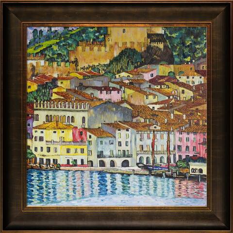 Gustav Klimt 'Malcesine on Lake Garda,1913' Hand Painted Framed Canvas Art